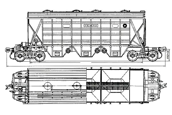 Вагон хоппер чертеж